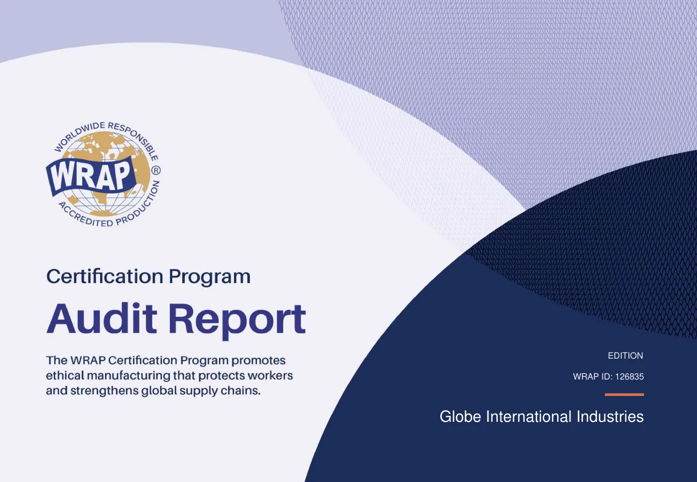 Globe International Industries — WRAP Audit Report certificate, Issued 21-07-2026 · cover page