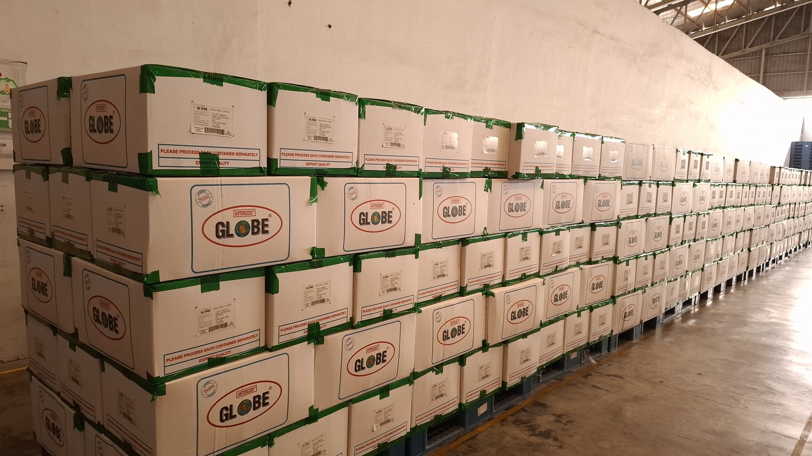 Finished-goods warehouse — PT Embee Plumbon Tekstil, Cirebon, Indonesia