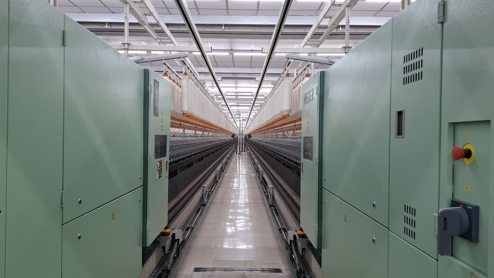 Ring spinning hall — PT Embee Plumbon Tekstil, Cirebon, Indonesia